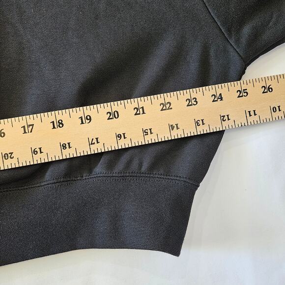 Nike Women's Crop Pullover Black Gold Hoodie DQ6776-010 Large - Picture 7 of 8